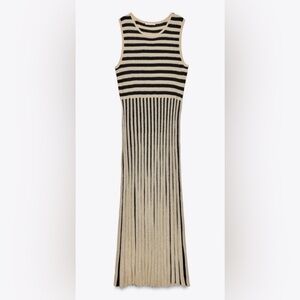 ZARA Striped Midi Dress